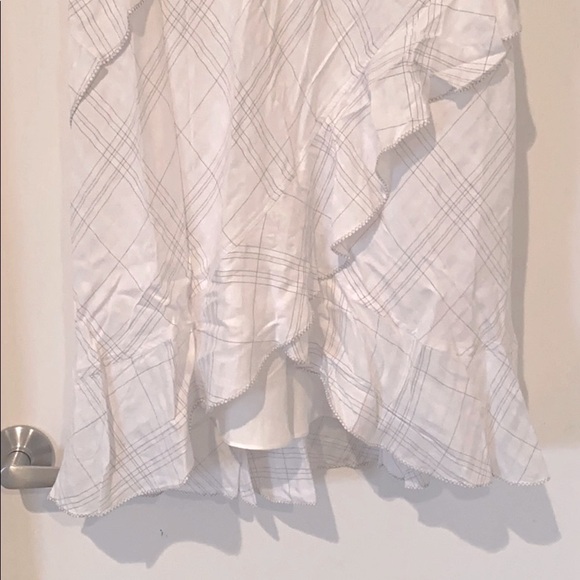 Max Studio Ruffled White/Grey Dress -NWT - Picture 5 of 7